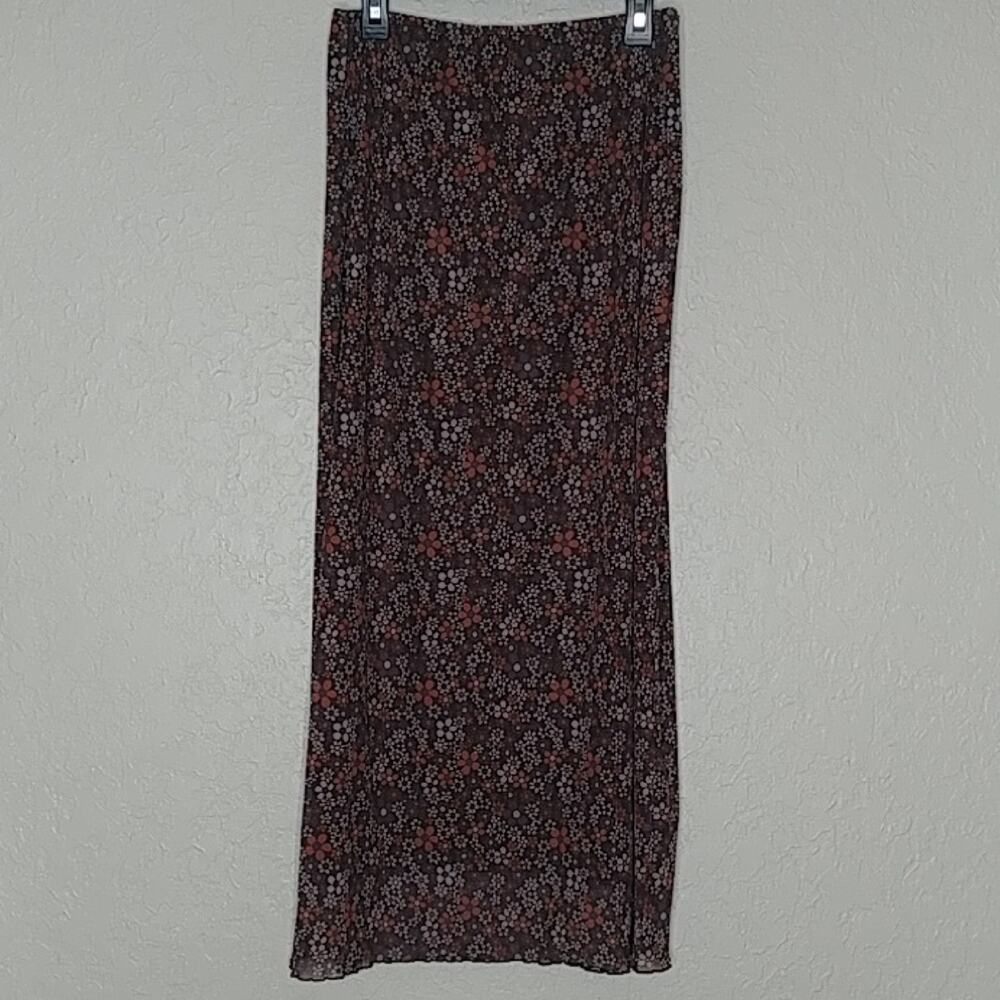 Multicolored Floral Fairy Grunge Boho Indie Midi Skirt‎ Size L